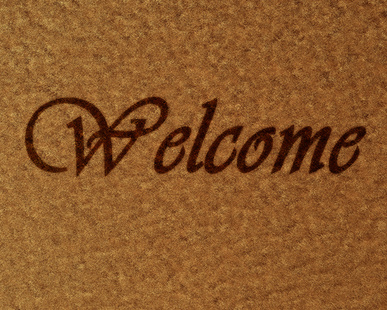 Welcome mat in a cared-for home