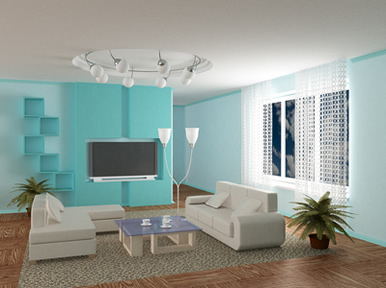 Bright home interior after detailed house cleaning