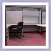 Commercial office carpet cleaned by a professional technician