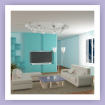 Bright, tidy home interior after cleaning